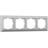 Рамка из поликарбоната на 4 поста Fiore серебряный W0042206