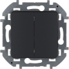 Legrand INSPIRIA Антрацит Выключатель двухклавишный 10 AX - 250 В