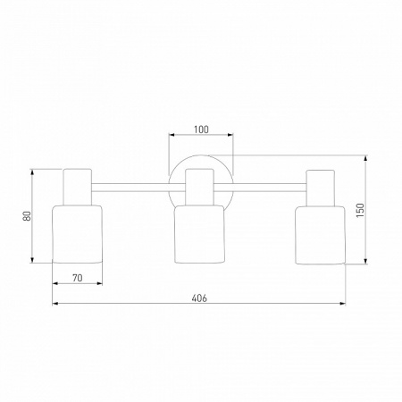 Настенный светильник с плафонами 20089/3 хром Eurosvet Corso