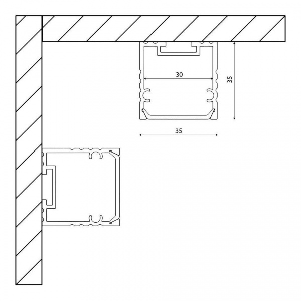 Профиль с рассеивателем SWG SF-3535 001763