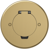 Лючок Surface 2 мод. (1 мод. 45х45 мм.), круглый, круглая крышка, золото, IP44, (с уст. набором)