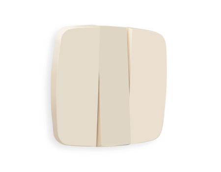 Лицевая панель OMEGA (Бежевый матовый) для 3-кл выключателей QUANT OP3250