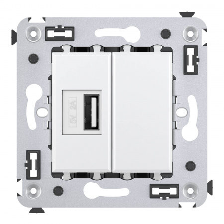 DKC Avanti Белое облако Зарядное устройство USB