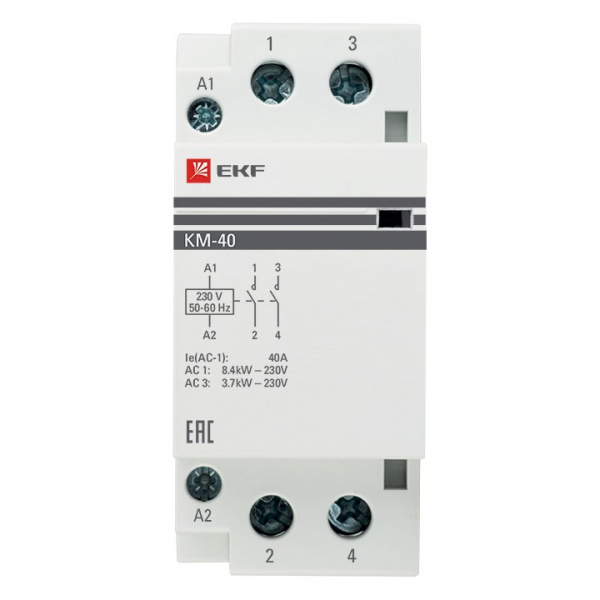 EKF PROxima Контактор модульный КМ 40А 2NО (2 мод.)