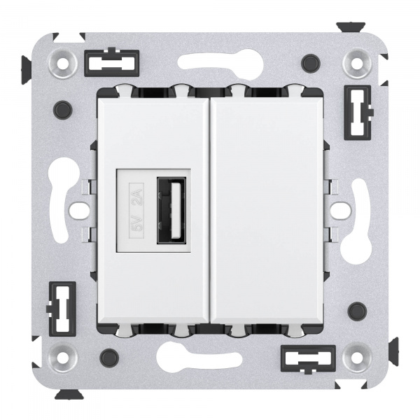 DKC Avanti Белое облако Зарядное устройство USB