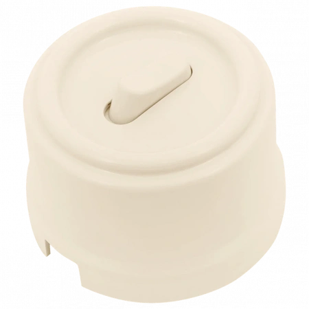 BIRONI Лизетта Пластик Песочное золото Выключатель 1-кл (клавишный)