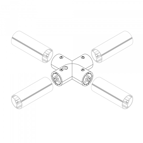 Соединитель профиля ROUND-D36-360-X90 (Arlight, Металл)