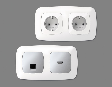 Рамка OMEGA Ecta (Белый матовый) 5-ая OF140125