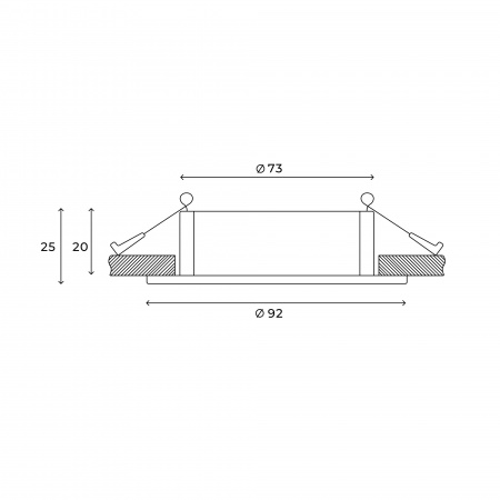 Встраиваемый светильник Breeze HSBL_0174 IP20,50Вт, GU10, чёрный