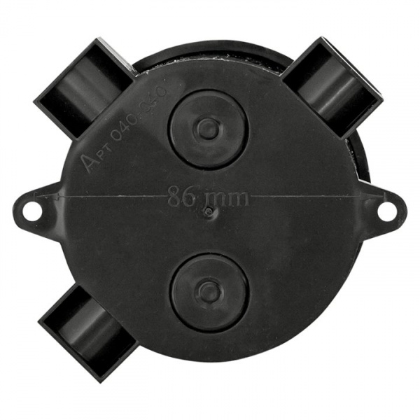 EKF PROxima Коробка распаячная КМР-040-040б трехрожковая черная (70х35)