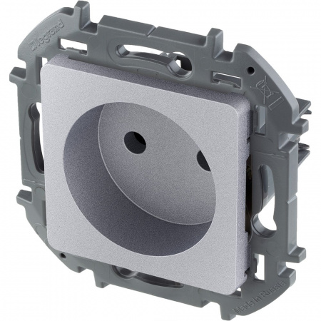 Legrand INSPIRIA Алюминий Розетка 2К - 16 А - 250 В