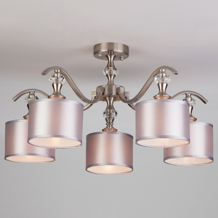 Потолочная люстра 60070/5 сатин-никель Eurosvet Ofelia Потолочная люстра 60070/5 сатин-никель Eurosvet Ofelia