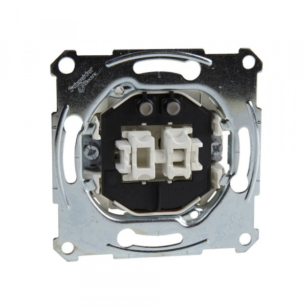 SE Merten Механизм выключателя 2-клавишного с подсветкой, 16AX