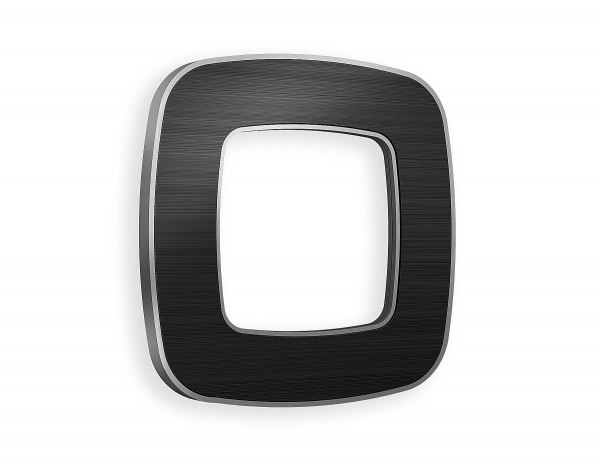 Рамка OMEGA Coint (Черный Стекло органическое/Сталь) 1-ая OF640531