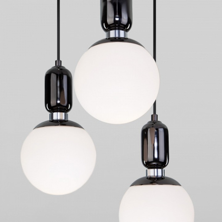 Подвесной светильник со стеклянными плафонами 50151/3 черный жемчуг Eurosvet Bubble