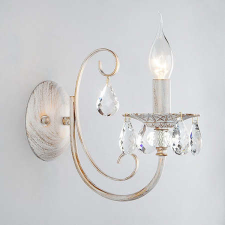 Бра с хрусталем 3305/1 белый с золотом Eurosvet Alda