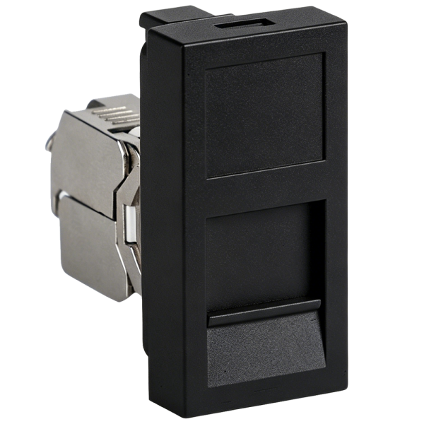 Donel Розетка DEC RJ45 FTP кат.6, 1мод., черн. матовая (22.5х45мм), DECF12ANMF6