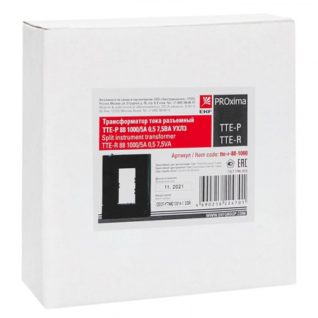 EKF PROxima Трансформатор тока ТТЕ-Р 88 1000/5А 0,5 7,5ВА УХЛ4