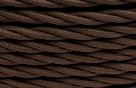 BIRONI Коричневый матовый Витой провод 2*0,75 20м