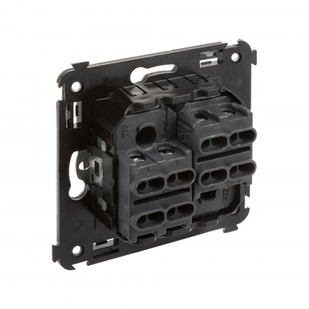 DKC Avanti Черный квадрат Инвертор двухклавишный