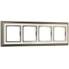 Рамка на 4 поста (бронза/белый) WL17-Frame-04