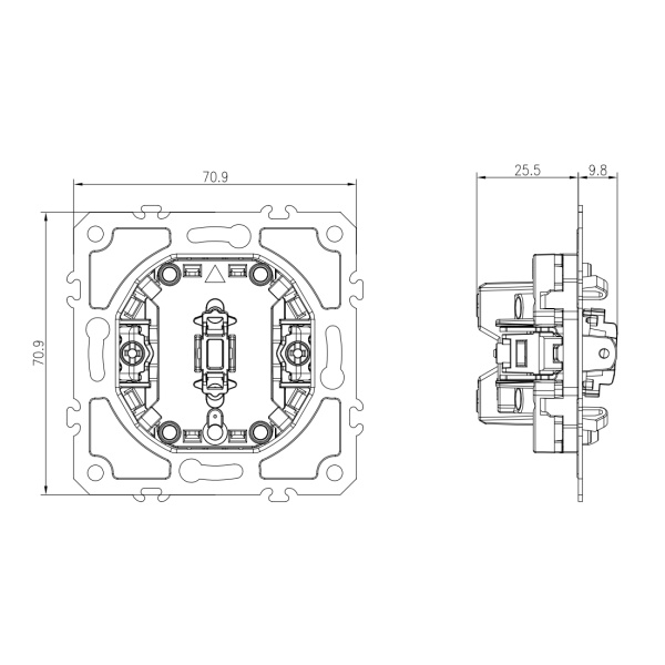 Donel Механизм выключателя В1 (простого), 10A 250В~, серия DB, DB10100