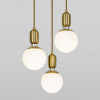 Подвесной светильник со стеклянными плафонами 50151/3 латунь Eurosvet Bubble