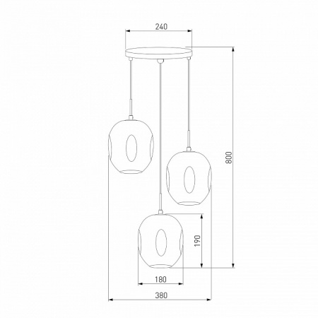 Подвесной светильник 50195/3 черный жемчуг Eurosvet Mill