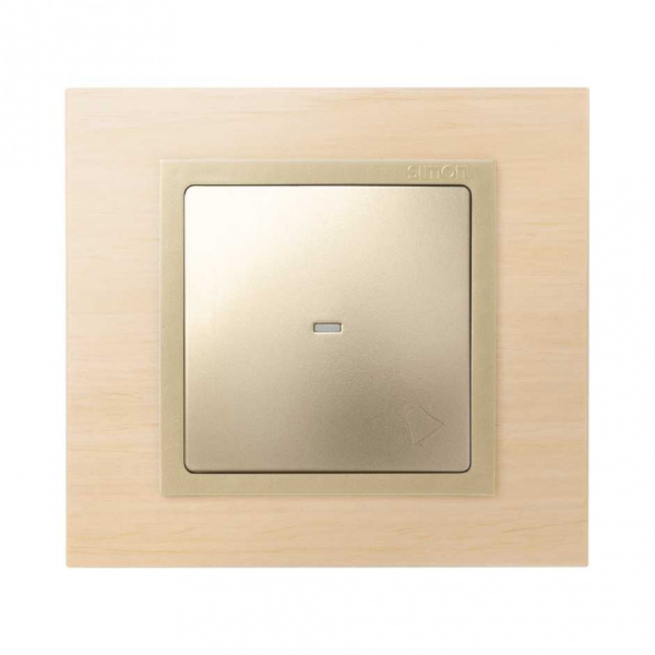 Simon 82 Detail Шампань Клавиша с пиктограммой "звонок"