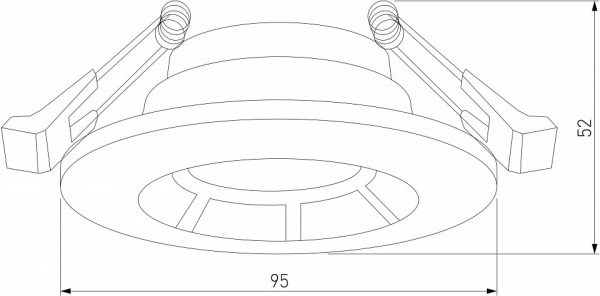 Светильник встраиваемый GU10 чёрный 25009/01 25009/01 Elektrostandard Asimo a064265