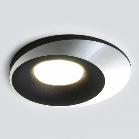 Встраиваемый точечный светильник 124 MR16 черный/серебро Elektrostandard Starfa a053358