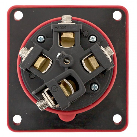 EKF PROxima Розетка стационарная внутренняя угловая 4442 3Р+РЕ 125А 380В IP67