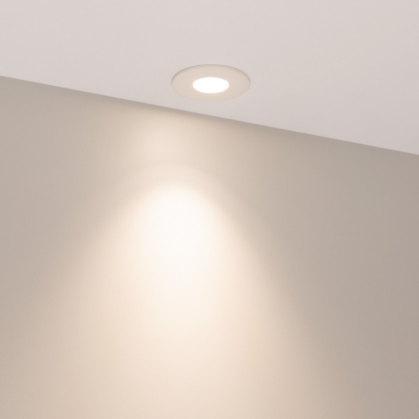 Arlight Светильник MS-GLORY-BUILT-R54-5W Warm3000 (WH, 60 deg, 230V) (IP54 Металл, 5 лет)