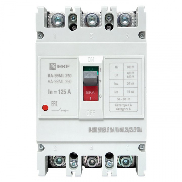 EKF Basic Автоматический выключатель ВА-99МL 250/160А 3P 20кА