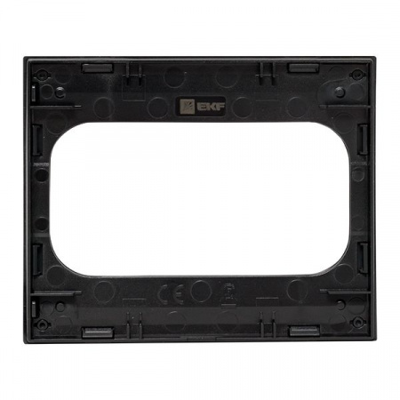 EKF PROxima Стокгольм Черный Рамка для розетки 2-ой