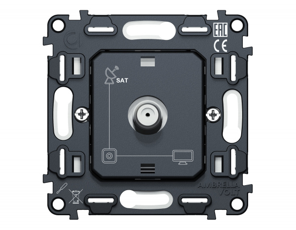 Механизм TV розетки SAT 5-2400MHz 3.5dB QUANT VM215