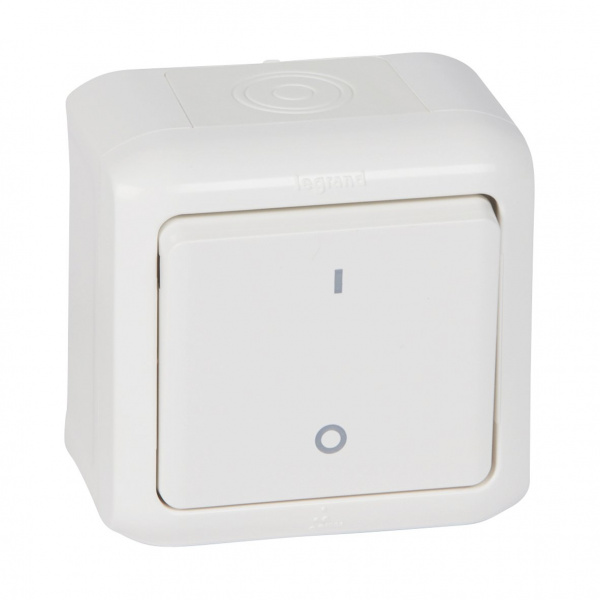Legrand Quteo Белый Выключатель двухполюсный IP44