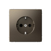 Systeme Electric ArtGallery Мокко Розетка с заземлением со шторками, 16А, механизм, быстрозажим. клем.