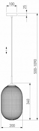Подвесной светильник 50261/1 прозрачный Eurosvet Gem