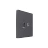 Systeme Electric Systeme Infinity Вулканический пепел Розетка информационная TV/FM и RJ-45 кат.5е