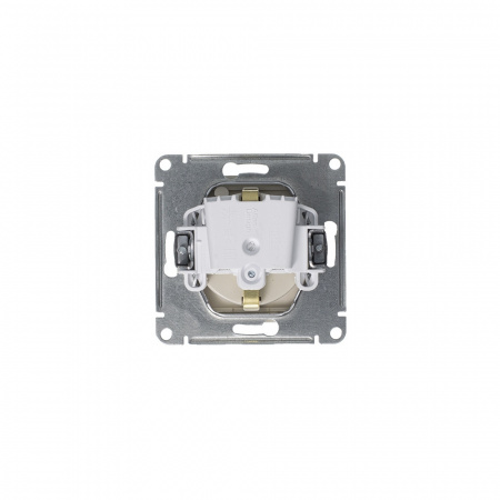 SE AtlasDesign Алюминий Розетка с/з, со шторками, с крышкой, 16А, в сборе