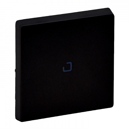 Legrand Valena LIFE. Лицевая панель для выключателя одноклавишного с подсветкой/индикацией. Антрацит.