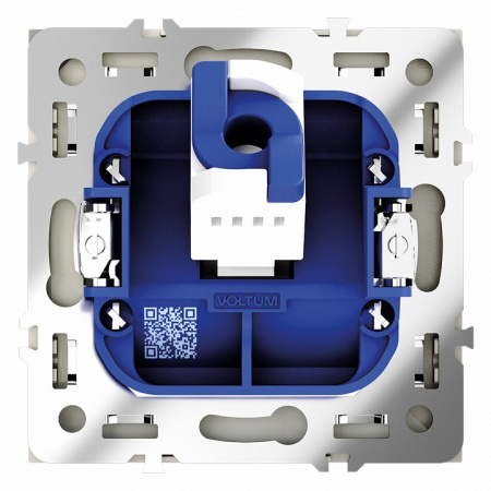 Розетка компьютерная встраиваемая VOLTUM S70 RJ45 кат.6, (сталь)
