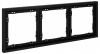 Рамка пластиковая VOLTUM S70 на 3 поста, (черный матовый)