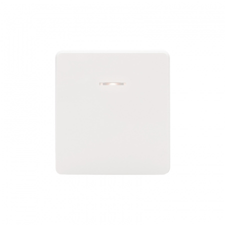 KRANZ Выключатель ROUND 1 кл проходной (переключатель) с подсветкой 10А с/у перламутр