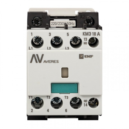 EKF  AVERES Контактор КМЭ 22А 1NC 230В АС