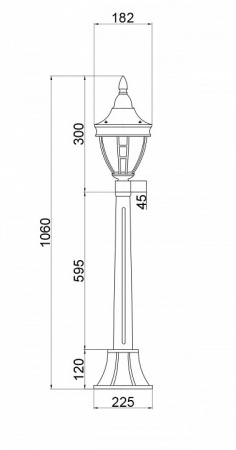Фонарь уличный (столб) O026FL-01B Maytoni Rivoli