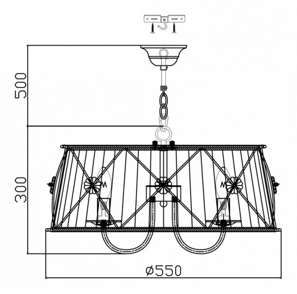 Люстра ARM369-05-G Maytoni Lea