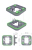 Donel Адаптер для скрытой установки одиночный, цвет серый, IP55, серия W55, DIP80640