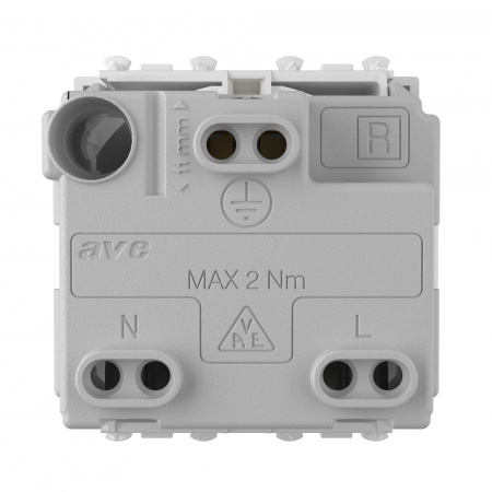 DKC Avanti Белое облако Розетка 2P+E со шторками 2 модуля